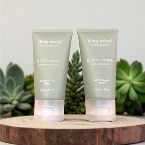 Deep Steep Rosemary Mint Body Wash and Lotion Set pc